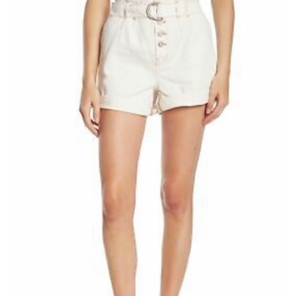 Free People Cindy hi-waist paper bag denim shorts size 6 NWT - Picture 11 of 12
